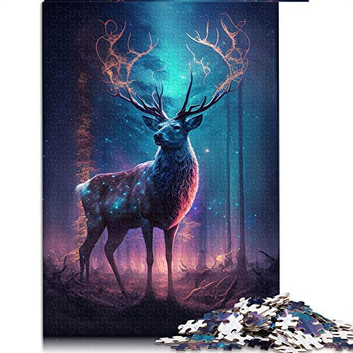 1000 Teile Puzzles für Erwachsene Tier Hirsch Puzzle Kartonpuzzle Lernspiel (Größe 26x38cm)