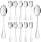 Suppenlöffel, HaWare 12 Stück Edelstahl Esslöffel Löffel Set, 20.3cm Elegantes Tafellöffel Menülöffel Set für Zuhause Restaurant Hotel Party, Hochglanzpoliert & Spülmaschinenfest - Klassisches Design