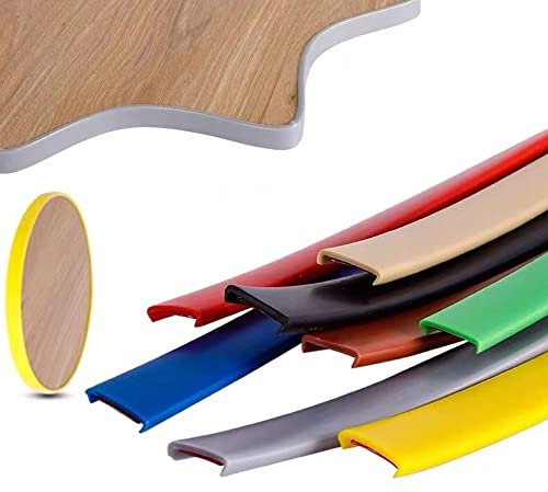 Möbelband U-förmige Kantenschutzstreifen, TPE-Kantenband, Holzbrett-Kantenstreifen für Schrank Kleiderschrank Tisch Arbeitsplatte Holzbrett (12mm*6m,Beige)