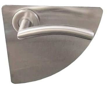 Paire de Plaques de propreté Quart de Lune KLOSE besser Poignées VAGUES Inox 304 - Sans rosaces de fonction
