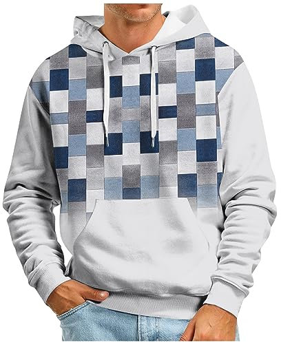 KONG JIMFAN Hoodie Hoodie Regenjacke Transparent Decken Hoodie Lang Schal Geschenke Shirt Silberne Jacke Tshirt Weiss Herren Weihnachtshemden Steppweste Beige(Weiß,M)