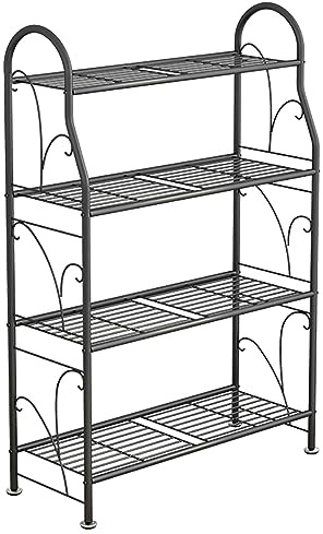 LIGUOYI Stand Di Piante In Metallo Scaffale Porta-fiori Interno Esterno, Scaffali Organizzatore A 3 Livelli 4 Livelli Libreria, Scarpiera Scaffale, Con Piedini Regolabili, Portavasi Per Bagno Cucina