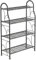 LIGUOYI Étagère Fleur Étagère De Rangement Étagère En Métal À 4 Niveaux 5 Niveaux Support Porte Pots De Plante Avec Pieds Réglables, Etagere Plante Exterieur Intérieur, Étagère De Rangement