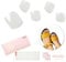 NAILOG Semi Cured Gel Nail Strips, Toe Nail Polish Strips with Glossy Gel Finishing | 32 Pieces Long Lasting Pedi Nail Wrap | Pearl White