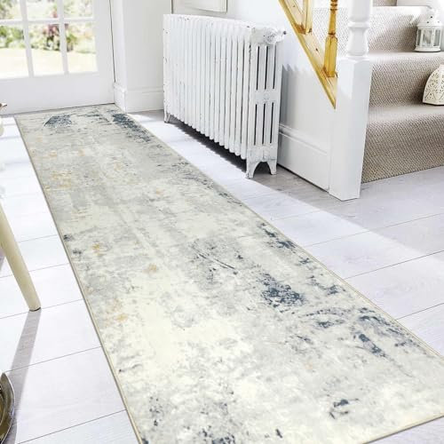 Famibay Teppichläufer für Flur, rutschfest, 60 x 300 cm, extra lang, waschbar, Küchenteppich, Bodenmatte für Flur, Eingangsbereich, Wohnzimmer, Schlafzimmer, Waschküche