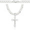 AMAR PRAGNA Luxury ketten für herren silber 925 Kreuz Kette herren 45 cm, panzerkette herren 925 silber, königskette- herren schmuck, italienische Qualität