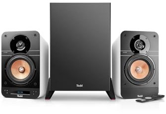 Teufel ULTIMA 25 AKTIV Club Edition 2.1 Soundsystem mit kabellosem Subwoofer - Aktive Regallautsprecher mit Bluetooth und integriertem AV-Receiver, Dolby Audio, DAB+, HDMI ARC CEC, Touch Slider - weiß