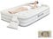 FOX & WEBB Premium Air Bed - King Size Air Mattress With Built-in Electric Pump and integrated Pillow, Double Blow Up Bed, Self Inflating Mattress with Flocked Surface, Inflate/Deflate, 200x150x46cm