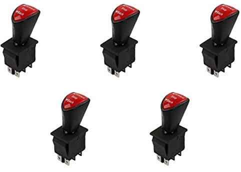 Fivetwofive 5X Vorwärts-Stopp-Rückwärts DPDT 6Pin Verriegelung Schiebe Wippschalter Rocker KCD4-604-6P Auto Schalter