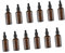 CRILSTYLEO Lot De 12 Mini Flacons Compte-gouttes De 30 Ml En Verre Avec Bouchon En Silicone Rechargeables Pour Voyage