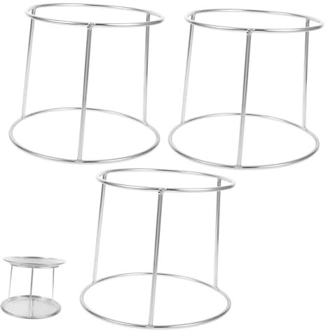 JECOMPRIS 3 Pz griglia scolapiatti frutti di mare porta vassoio da portata vassoio porta frutti di mare scolapiatti per alimenti portavassoi per frutti di mare Acciaio inossidabile Silver