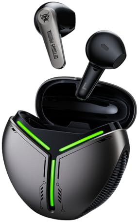 Transformers TF-T30 Bluetooth TWS Wireless Earbuds with Energy Core Design Passive Noise Cancelling Semi-In-Ear Cool HiFi HD Calling Music Game Modes Low Latency Sports Earphones (Gray Optimus Primal)