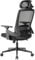 Realm of Thrones VALOUR Ergonomic Office Chair for Home, Gaming Desk Chair, 3D Headrest/High Back Mesh/Comfort Cushion Seat/3D Rotating Armrests/Adjustable Lumbar Support/Heavy Duty Steel Base (Black)