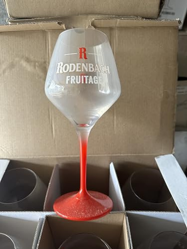 Générique Rodenbach Biergläser, roter Fuß, 25 cl, 6 Stück