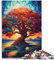 Puzzle per adulti Bambini Albero della Vita Yggdrasil puzzle per adulti 2000 70 x 100 cm Puzzle di carte grigie per adulti Bambini 14+ Giochi educativi