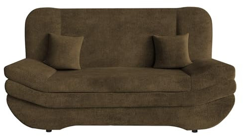 Mirjan24 Sofa Weronika mit Bettkasten und Schlaffunktion, Schlafsofa, Große Farb- und Materialauswahl, Couch vom Hersteller, Wohnlandschaft (Wave 09)