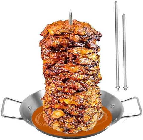 Vertical Skewer with Handle 3 Sizes Spikes Stainless Steel Skewers for Grilling Detachable Skewers for Kebab BBQ AL Pastor Fish Chicken, Barbecue