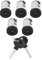 MEXWLOP Ensemble de barillets de Serrure de Porte de Voiture, Compatible avec Expert 806, for Citroën SYNERGIE Jumpy, Noir Actionneur de Verrouillage de Porte de Voiture