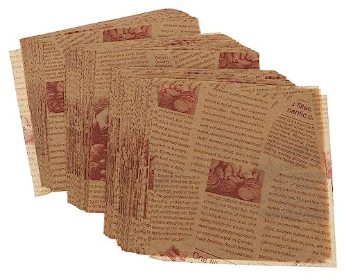 DONFAMDS 200 Pezzi Forno Ecologica da Pergamena Antiadente per Friggitrice Ad Aria per Confezionamento Alimenti