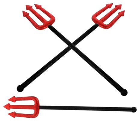 FOMIYES 3pcs Halloween Devil Pitch Fork Decorative Trident Tool for Cosplay Costume Accessories for Stage Performance and Party Decor