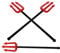 FOMIYES 3Pcs Devil Pitch Fork Lightweight Cosplay Accessory for Halloween Costume for Masquerade Carnivals Parties Durable Decorative Prop for Unforgettable