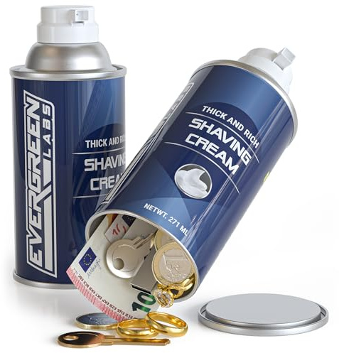 Evergreen Labs Savon à Raser Bleu avec Compartiment Secret pour Cachette d'Argent et de Clés - Parfait pour Objets de Valeur à la Maison ou en Voyage