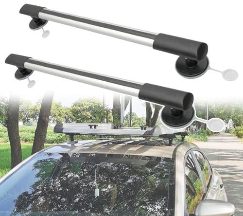 Dachgepäckträger Mit Saugnapfmontage, Länge Einstellbar: 15 cm, Sicherheitsabdeckung/Verhindert Ansaugen, Maximale Belastung: 150 Kg, Für SUVs/Limousinen Mit Fließheck,98-113cm