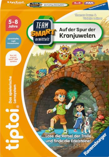 Ravensburger tiptoi Spiel 00238 - Team SMART ermittelt – Auf der Spur der Kronjuwelen, fantastisches Logikspiel für Kinder ab 5 Jahren