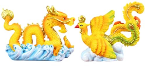 Kleiner Drachen Phönix Figuren aus Kunstharz als Tortendekoration