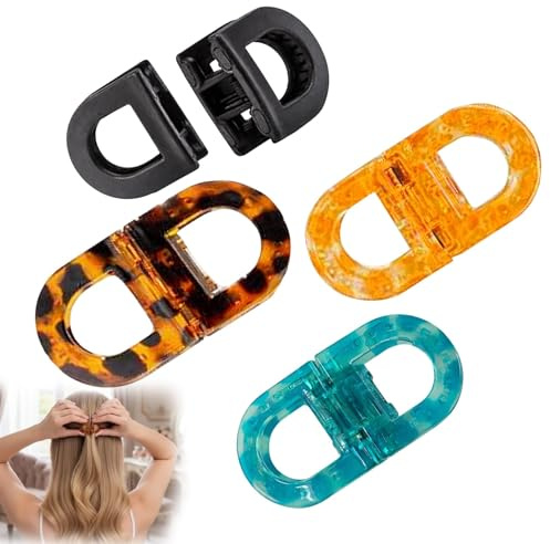 4 Stück Haarspangen, Magnetic Hair Clip, Nahtloses 2-in-1-Design, Starker Halt Für Dickes Haar, Einfache Frisuren Für Arbeit Und Schule, Für alle Haartypen geeignet