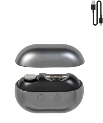 EUROtops Nageltrimmer mit LED, Feile und Polierfunktion, Akku, USB, Grau | elektrischer Nagelschneider für Finger- und Fußnägel, 2 Leistungsstufen, präzise Nagelpflege, auch für dicke Nägel