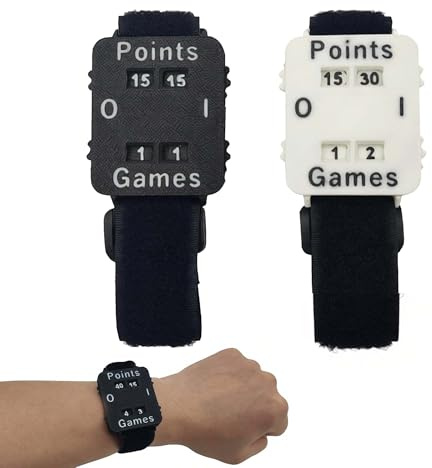TUKEVA Tennis Punktezähler Armband, Verstellbares Score Keeper 2 Stück
