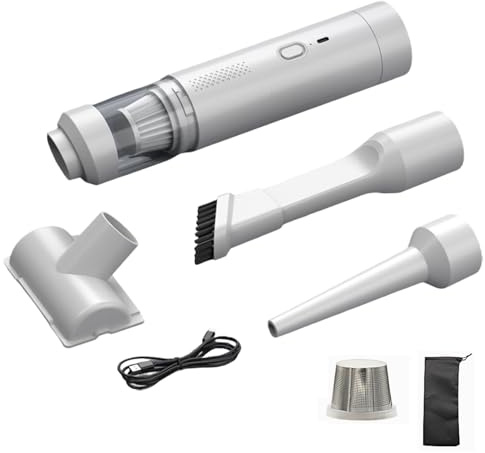 KIOALXZ Aspirateur de Voiture sans Fil à Charge USB-C, Puissance d'aspiration et de soufflage de 200 W, boîtier ABS Double Usage.