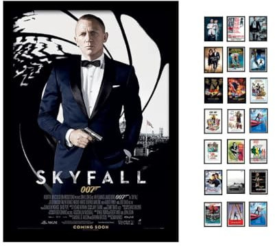 James Bond Skyfall Gerahmtes Poster, A3