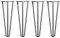 [HLC] 4 x Hairpin Table Legs – Superior Double Weld Steel Construction With Screws, Build Guide & Protector Feet Worth £8 Included! – 10mm Steel [14/35cm,Black]