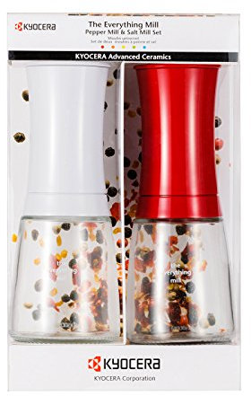 KYOCERA CM-20-SET-WHRD Ceramic Grinder and Mill, White,Red