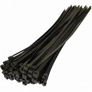 Unicrimp Q-Crimp 2.5mm x 200mm Cable Tie Pack of 100 Zip Ties 8 Black