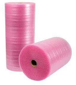 Luftpolsterfolie, 3-lagig, 1000mm breitx50lfm, 100µ, rosa, antistatisch, 1 Rolle
