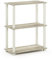 Furinno 3-Ebenen kompaktes Mehrzweck-Regal mit quadratischem Rohr, holz, Sonoma Eiche/Weiß, 28.96 x 59.94 x 75.18 cm, Vierkantrohr
