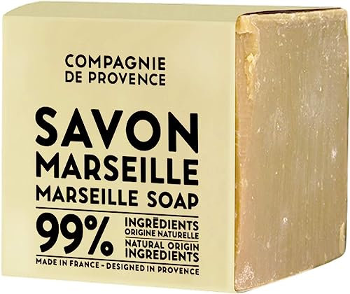 La Compagnie de Provence - Cube de Savon de Marseille 400g - 99% d'Origine Naturelle - Multi-usages - Naturel et Authentique - Made in France