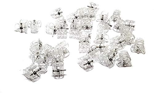 100 Mini Haarklammern, Hair Clips, Mädchen, Damen, Orchideen Klammern transparent 10x13