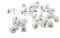 100 Mini Haarklammern, Hair Clips, Mädchen, Damen, Orchideen Klammern transparent 10x13