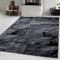 Carpetsale24 Teppich Wohnzimmer Moderne Steindesign Schwarz - Grau 80 x 150 cm - Kurzflor Teppich Schlafzimmer Pflegeleicht und Extra Weich - Flauschiger Teppich Waschbar Esszimmer Küche Läufer Flur