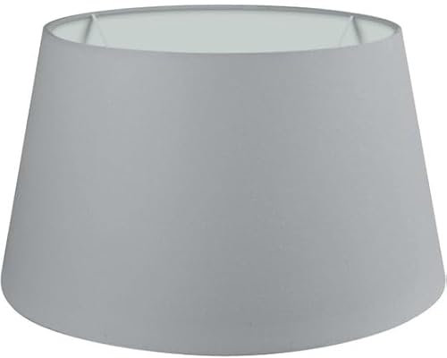 Wogati® Premium Lampenschirm E14/E27 Baumwolle | Verschiedene Größen & Farben | Grau/Größe: XXL | Für Stehlampe, Hängelampe & Tischlampe