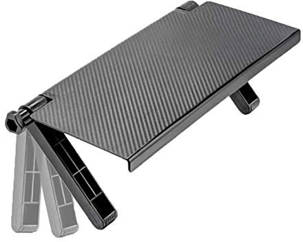 Jieddey Écran Réglable Étagère,Etagère TV Tablette Supérieure Réglable Support de Rangement pour Ecran Pliable Organisateur de Montage Etagère Supérieure pour Ordinateur Télévision à Ecran Plat Noir