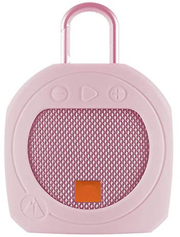 Dreneco Stand Up Shockproof Silicone Protective Case for JBL Clip 3 Portable Bluetooth Speaker (Pink)