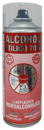 ALCOHOL ETÍLICO 70% DESINFECCIÓN PERFUME SIN RESIDUOS en spray