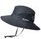 Anvevkn Damen Faltbarer Sonnenhut UV Schutz Sommerhut Wanderhut Fischerhut Gartenhut Wasserdicht Outdoor Buschhut mit Verstellbare Kinnband S-Schwarz