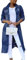 Onsoyours Donna Giacca di Jeans Denim Cappotto Manica Lunga Strappato Hole Jacket Capispalla Outerwear Casual Lunga con Bottoni A Blu Scuro L