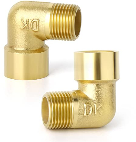 ERGAOBOY 2 Pièces Raccord Coude 90 Laiton 1/4 BSP Male and Femelle | Raccord coude 90 degres laiton massif, Filetage male vers femelle BSP, Etanche, Pour eau air gaz huile